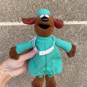 Rare Rowlf the Dog muppet small plush toy Veterinarian’s Hospital 2003 Sababa Toys, vintage soft toy Jim Henson Muppet Show