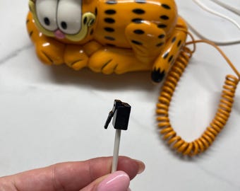ヴィンテージのガーフィールド猫電話：1980年代、箱入りで動作中