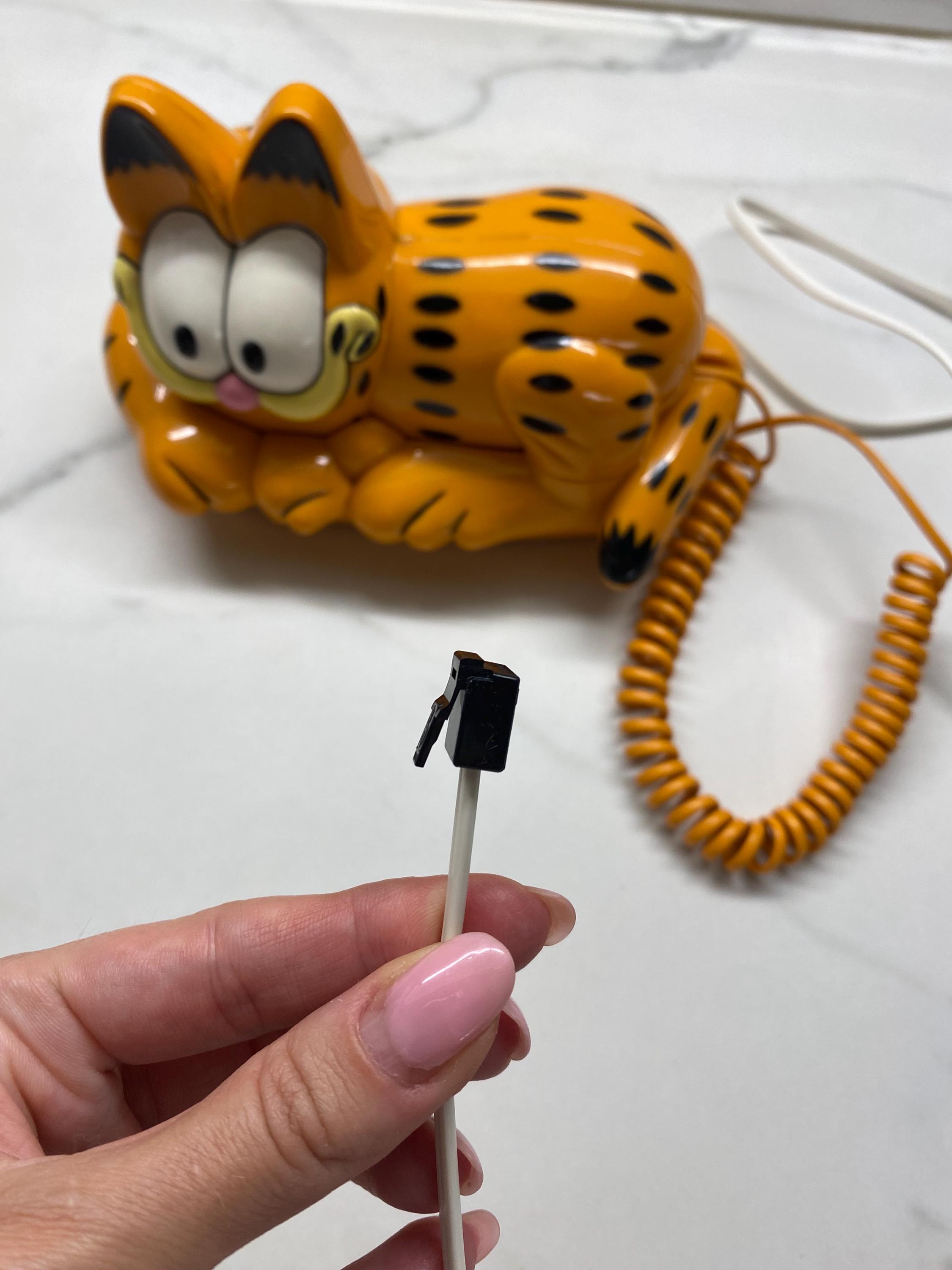 ヴィンテージのガーフィールド猫電話：1980年代、箱入りで動作中