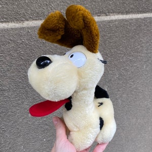 Vintage Odie Garfield’s dog plush soft toy 1983 Dakin made in Korea, Odie terrier stuffed dog Garfield’s friends