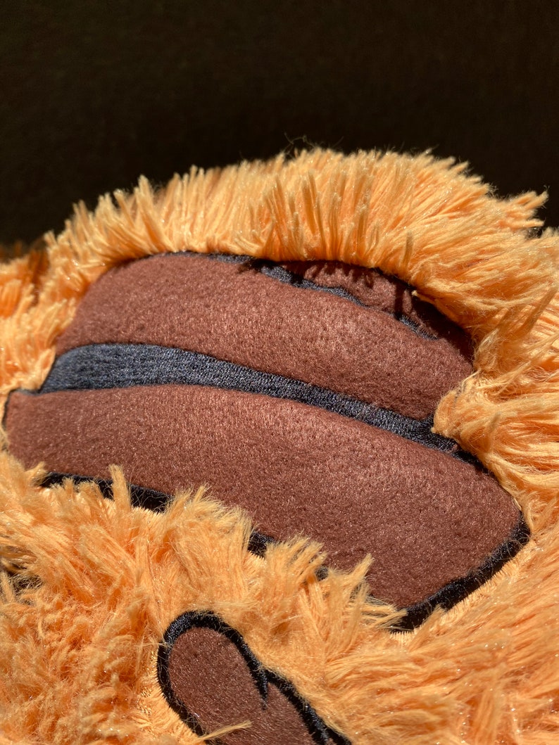 Muppet Fozzie the Bear fluffy cushion, appliqued Fozzie Bear head pillow Jim Henson Muppet show Collectable home supplies image 8