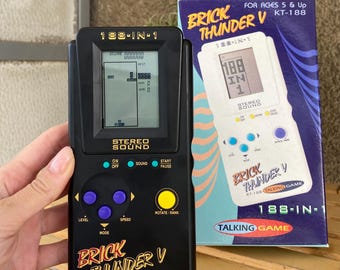 Vintage Brick Game Handheld Console: 1990s Talking Game, New in Box