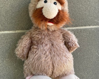 Vintage Rare Bigfoot stuffed toy 1977 Animal Fair made in Salvador, vintage collectable big Caveman cryptozoological creature plush doll