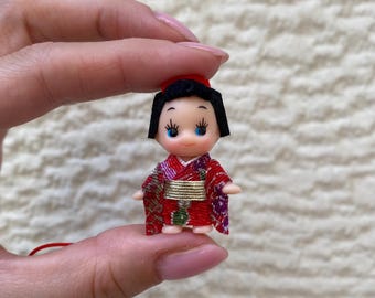 Vintage Kewpie Keychain: Mini Kimono Doll Made in Japan New - Etsy