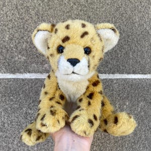 Vintage Baby Cheetah plush toy Anna Club Plush, cute baby leopard soft stuffed animal gift idea