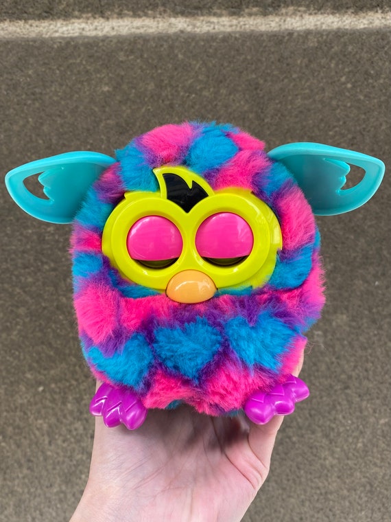 2012 Hasbro Furby Boom Pink and Blue Hearts Interactive Plush Toy A6118 for sale online 