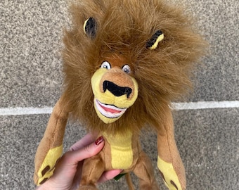 Vintage Alex the Lion Plush Toy Madagascar comedy film 2005