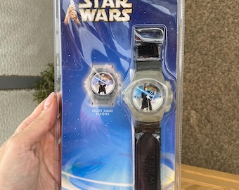 Orologio da polso vintage Anakin Skywalker Star Wars 2002, nuovo, mai usato, nella scatola