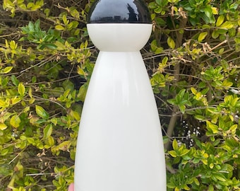 Vintage White Vacuum Jug Guzzini Italy 1980s new old stock in box, Fratelli Birillo acrylic thermos