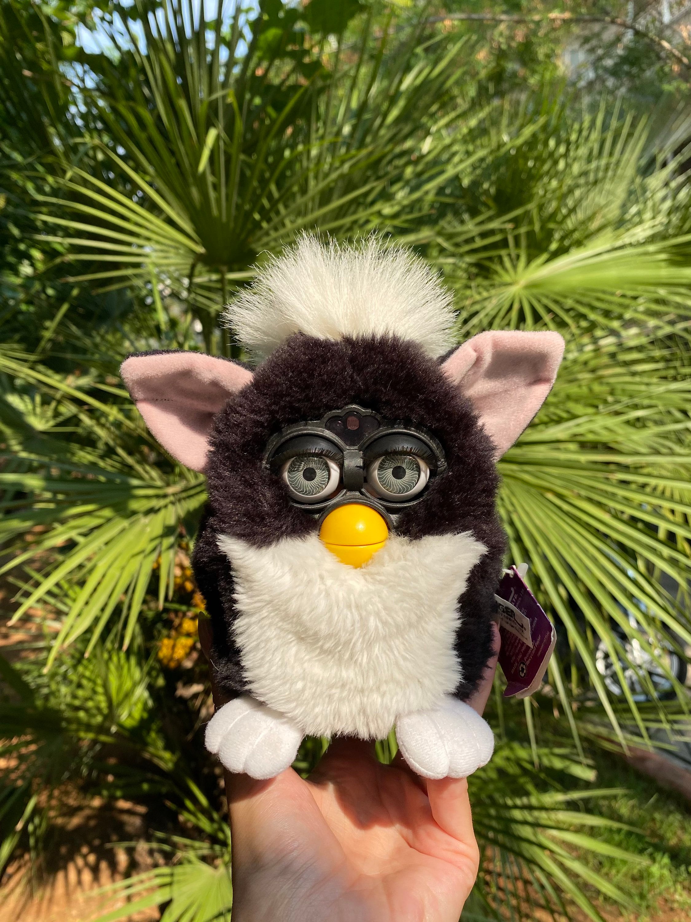 FURBY 1998 ORIGINAL 70-800 Black/White w/Grey Eyes! Damaged