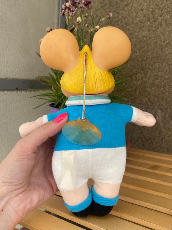 Rare Topo Gigio Plush Toy With Suction Cup 1970s Maria Perego
