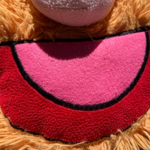 Muppet Fozzie the Bear fluffy cushion, appliqued Fozzie Bear head pillow Jim Henson Muppet show Collectable home supplies image 5