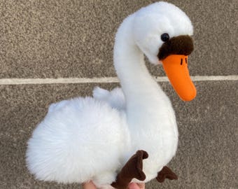 White Swan Plush: WWF Bon Ton Toys Stuffed Animal (8.6in)