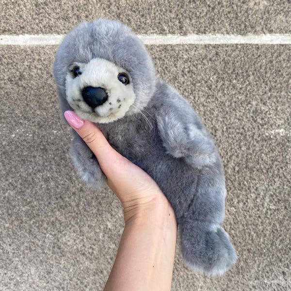 Gund Emanon Seal Stuffed Animal - Super Soft 11" White Seal Plush Toy - View #2