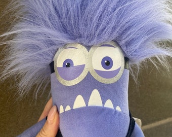 Peluche de Minion morado de dos ojos malvados de Gru, mi villano