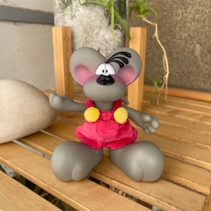 Figura de ratón Diddl de Thomas Goletz, figura articulada coleccionable vintage de Diddl de los años 90