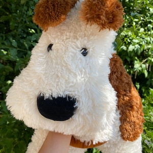 Rare Jellycat Large Truffles Dog plush huge size retired collection, Jellycat cream & brown puppy comforter plushie like a big pillow