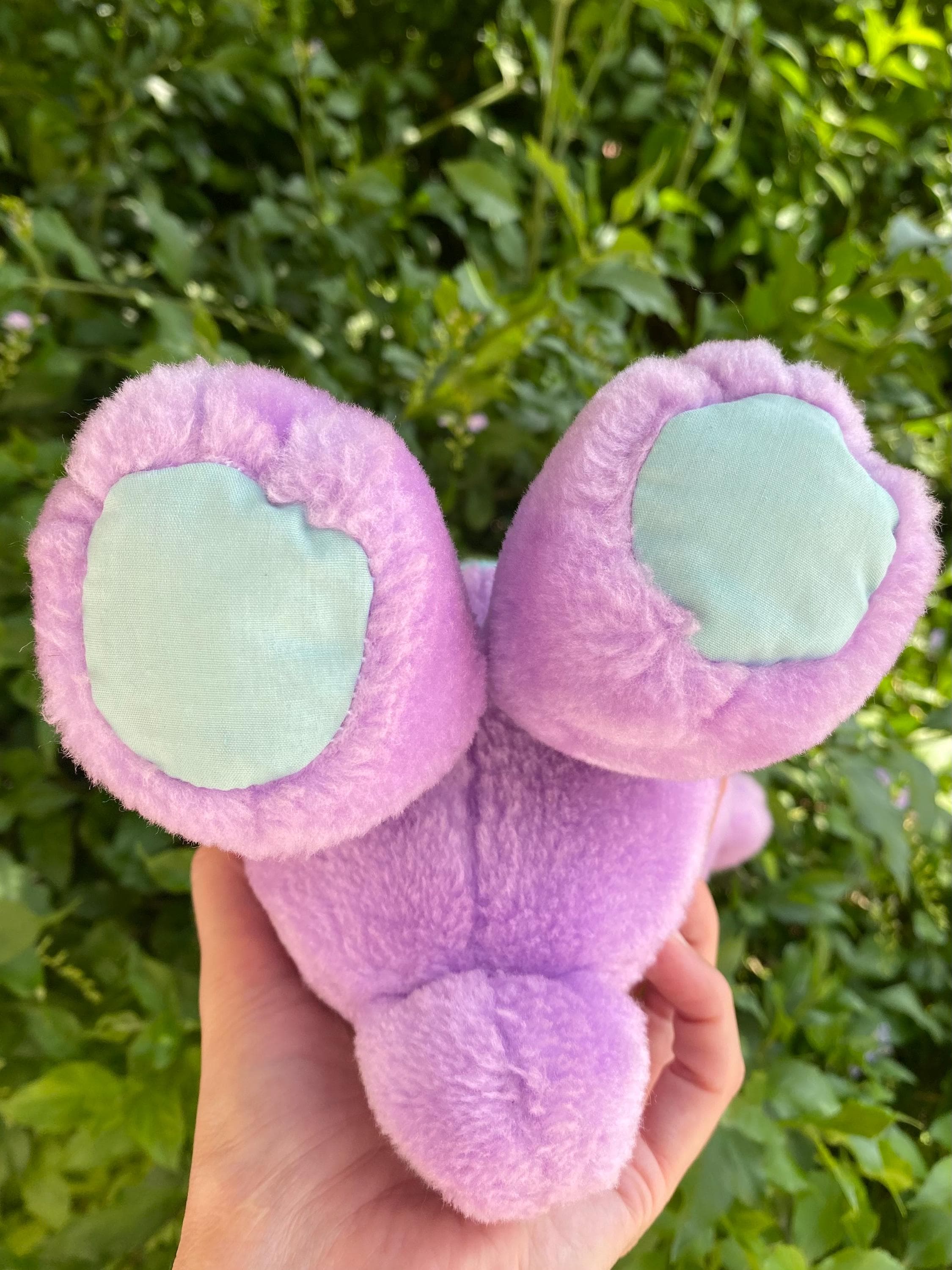 Peluche Vintage Playskool "Nosy Bear Dizzy" Tournicoti - Ours Violet 1987, Occasion Fonctionnel