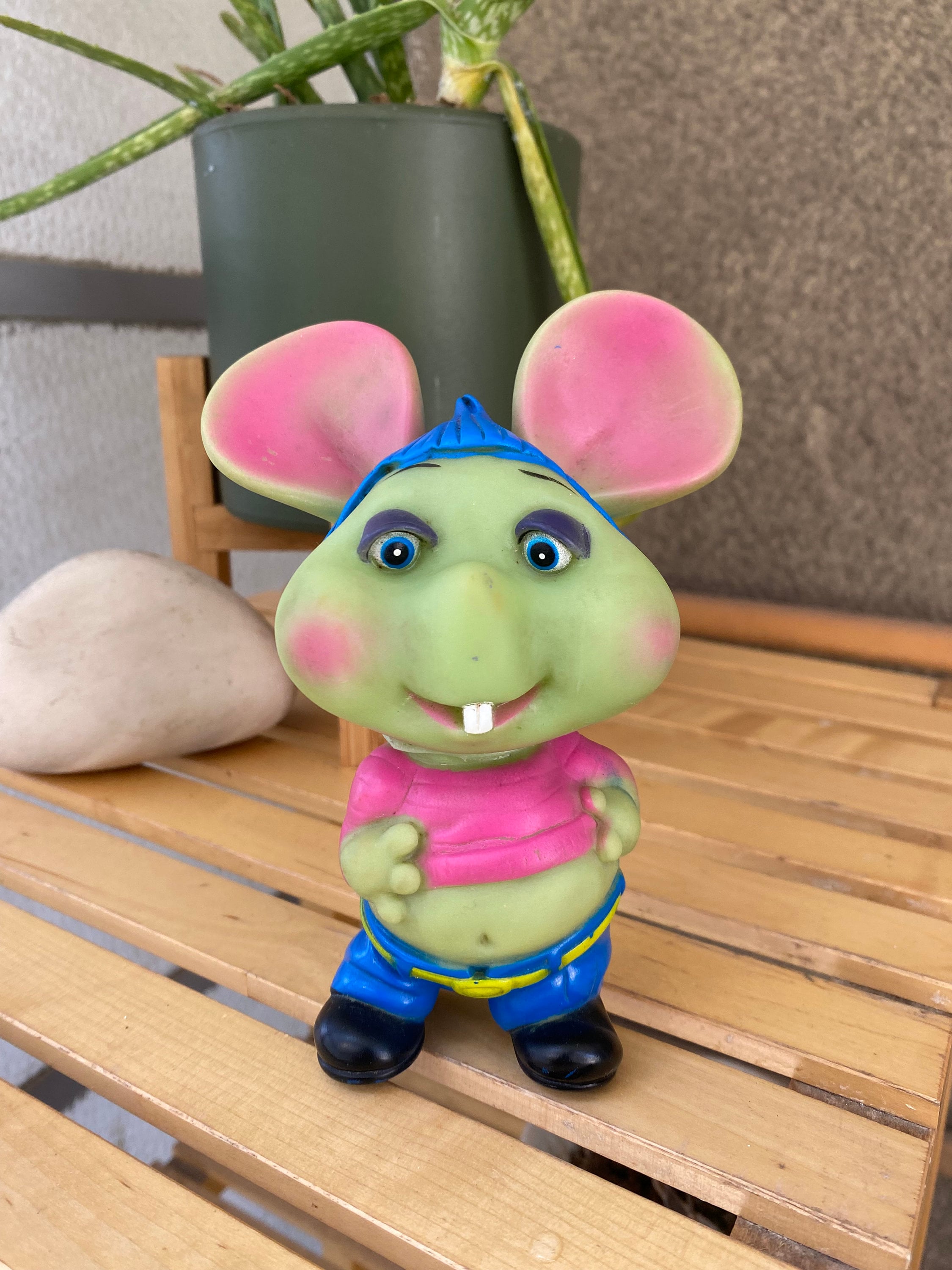 貴重　非売品　ソフビ　TOPO GIGIO &ROSYセット Topo Gigio Figure: 4