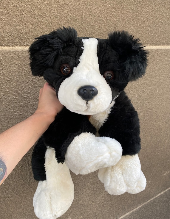 Black and white dog teddy on sale