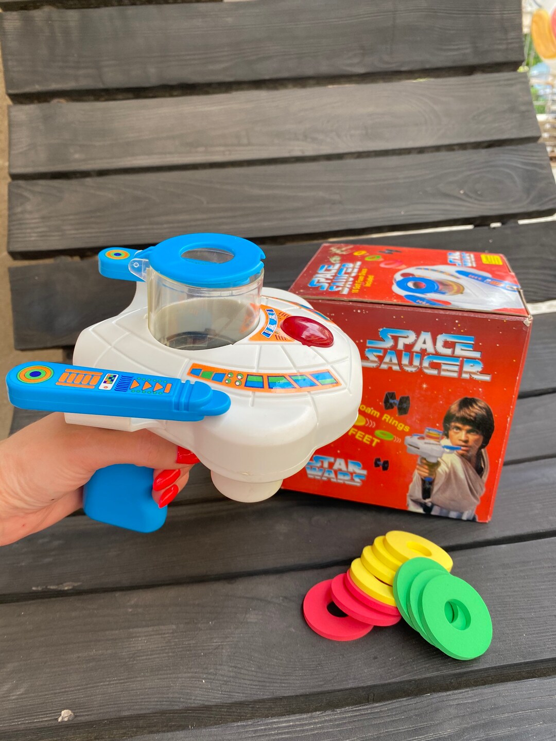 Star Wars Space Saucer Kid Gun Toy 1994 With Foam Discs, Vintage Min Yin Toys New in a Box - Etsy Star Wars Space Saucer Kid Gun Toy 1994 With Foam Discs, Vintage Min Yin Toys New in a Box - Etsy