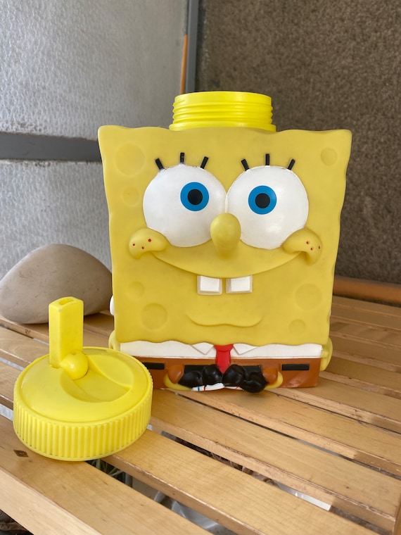 Spongebob Yellow Water Bottle Pvc, Collectable Spongebob Square Pants Bottle  for Fans as a Gift Idea 