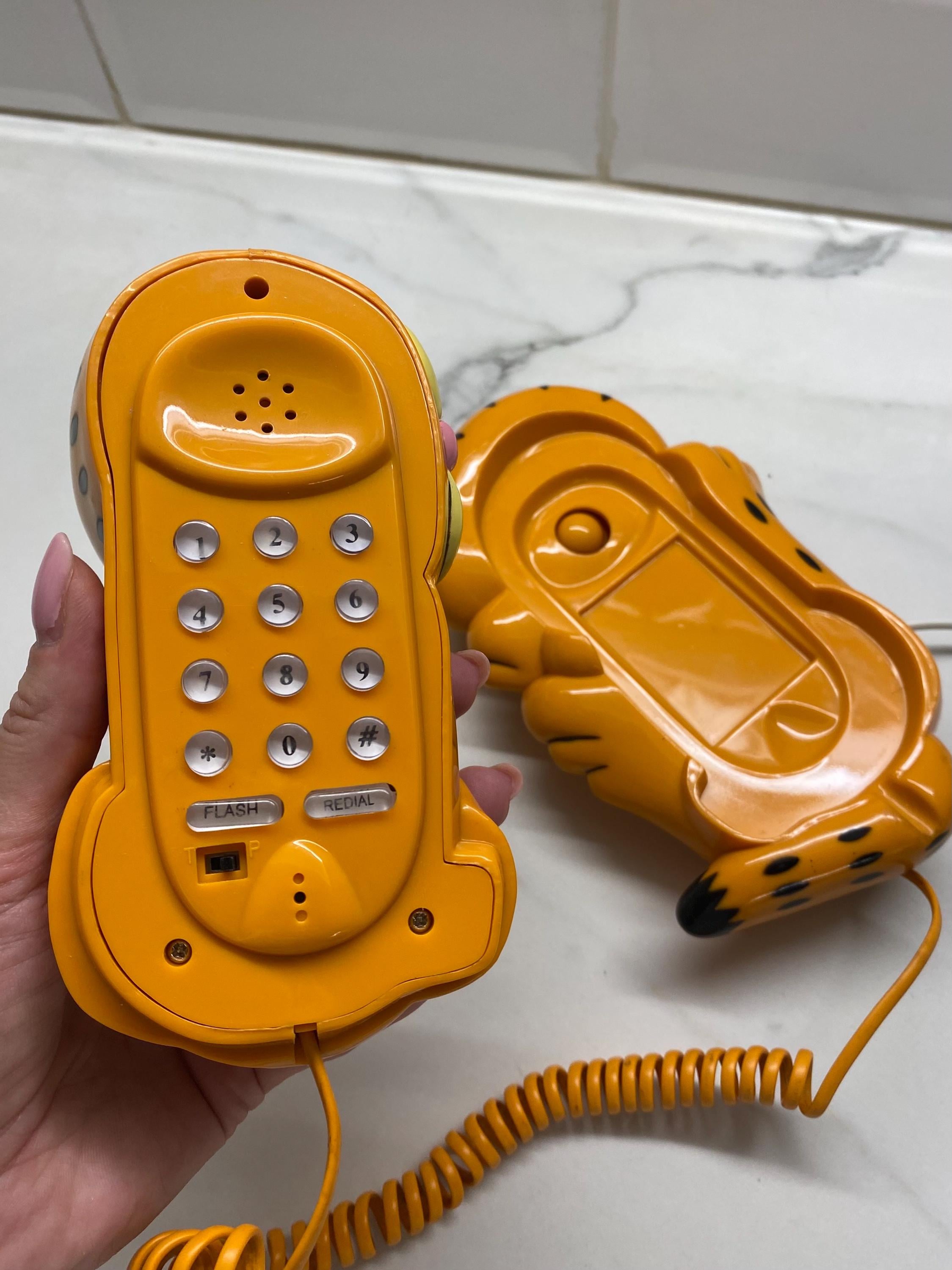 ヴィンテージのガーフィールド猫電話：1980年代、箱入りで動作中