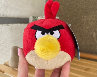 Angry Birds Terence small red plush stuffed toy new old stock, Angry Bird funny gift idea