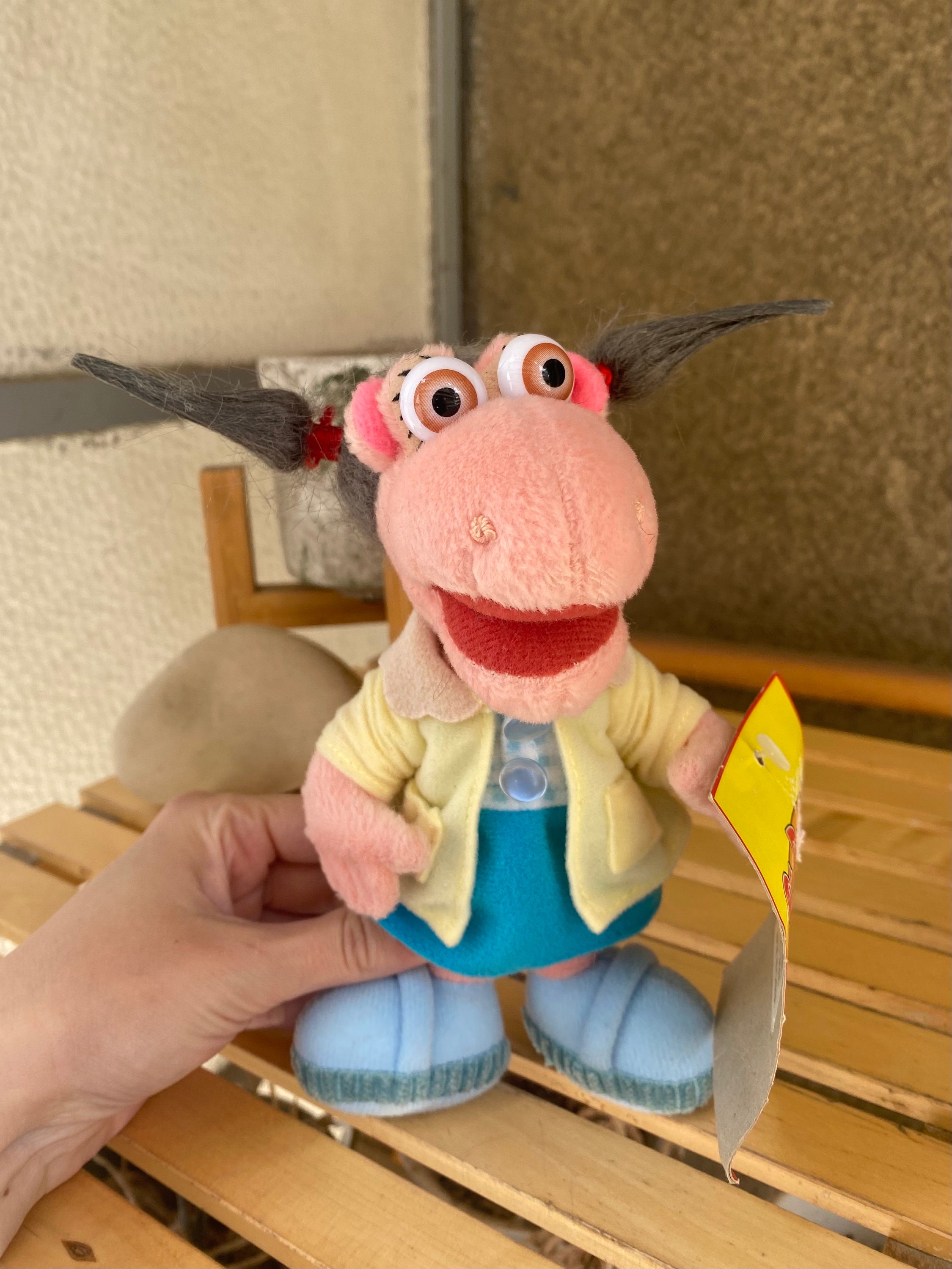 Very rare St. Bears Dolls Hospital Miss Chamomile puppet plush toy 1999, vintage soft doll from an old kids TV show