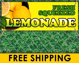 6 Grommets Multiple Sizes Available 32inx80in Set of 2 Vinyl Banner Sign Fresh Squeezed Lemonade #1 Style A Lemon Marketing Advertising Orange 6 Grommets Multiple Sizes Available 32inx80in Set of 2 Vinyl Banner Sign Fresh Squeezed Lemonade #1 Style A Lemon Marketing Advertising Orange
