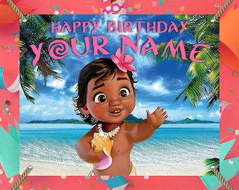 Moana Backdrop Etsy