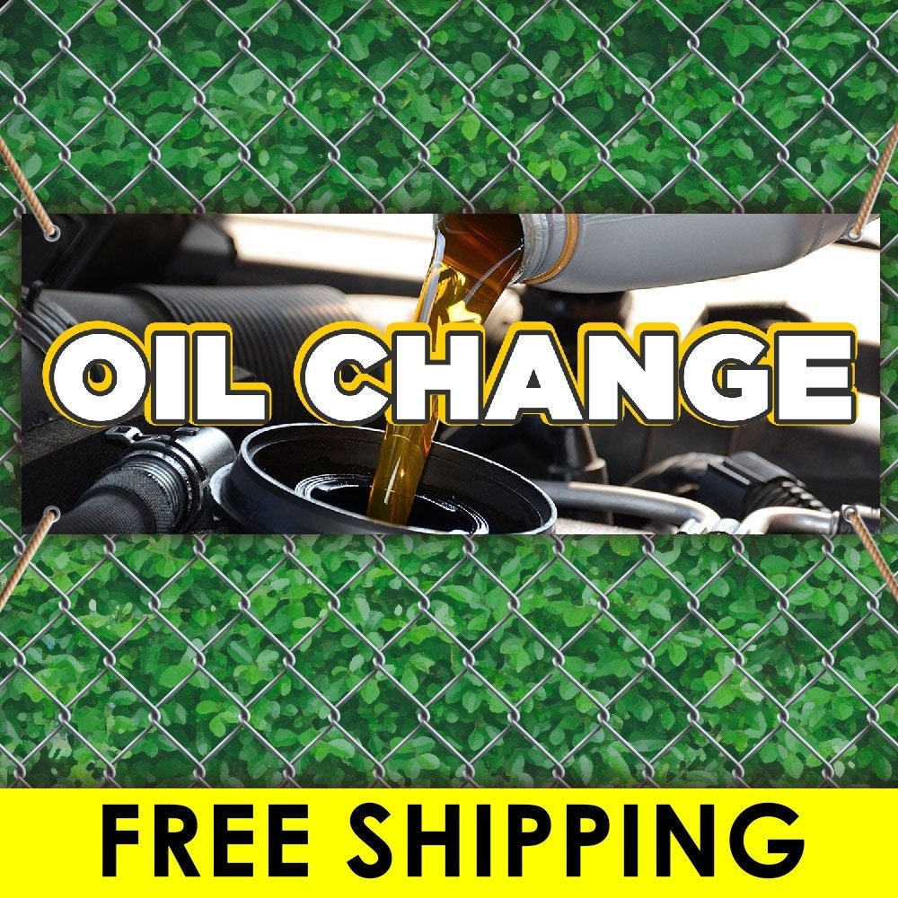 OIL CHANGE Advertising Vinyl Banner Flag Sign Many Sizes Available USA