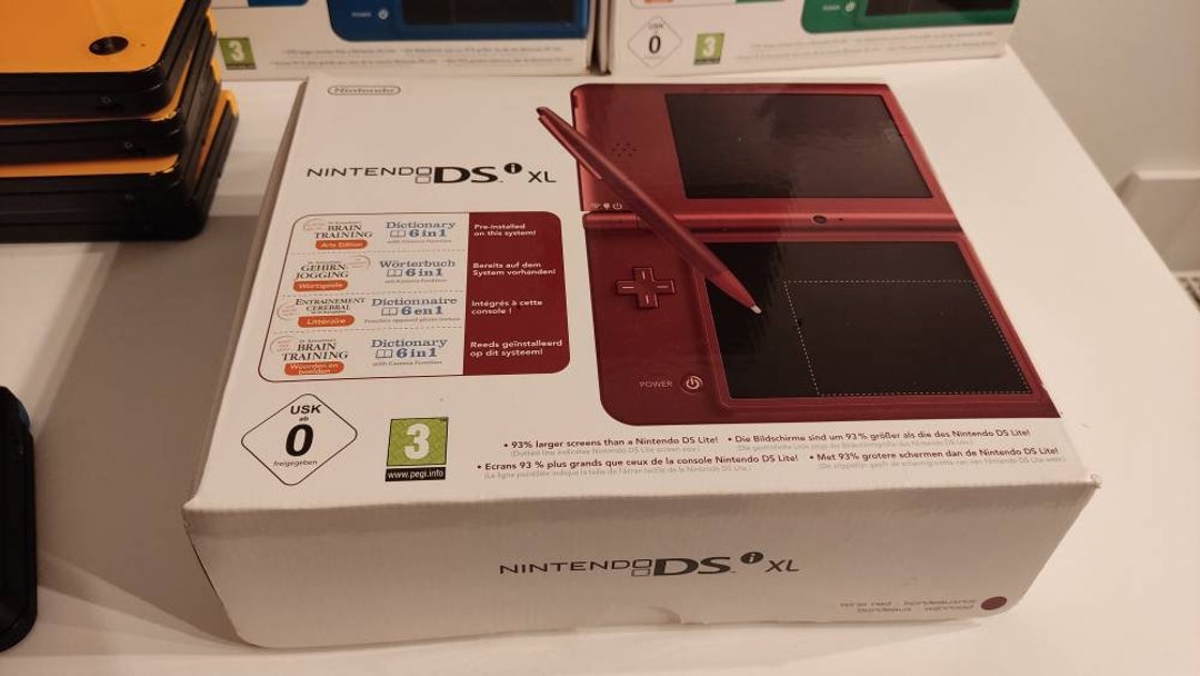 Restored Nintendo DSi XL (Burgundy) Handheld Video Game Console