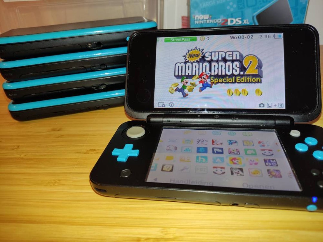 Modded New Nintendo 2ds Black Blue Super Condition. Etsy