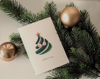 Humorous Christmas card &quot;Merry Titmas&quot; on high-quality paper, foldable I Card for the best friend