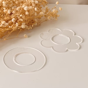 Drip protection &quot;Flower&quot; for baptism candle | communion candle in 4 x 40 cm