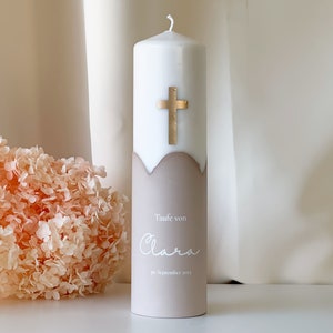 Baptism candle &quot;Cross&quot; for girls and boys personalized in different colors | A unique accessory for baptism | R203