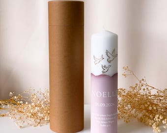 キャンドル用のクラフト紙製キャンドルチューブ | 洗礼式や結婚式のキャンドルを保管するのに最適なアクセサリーです