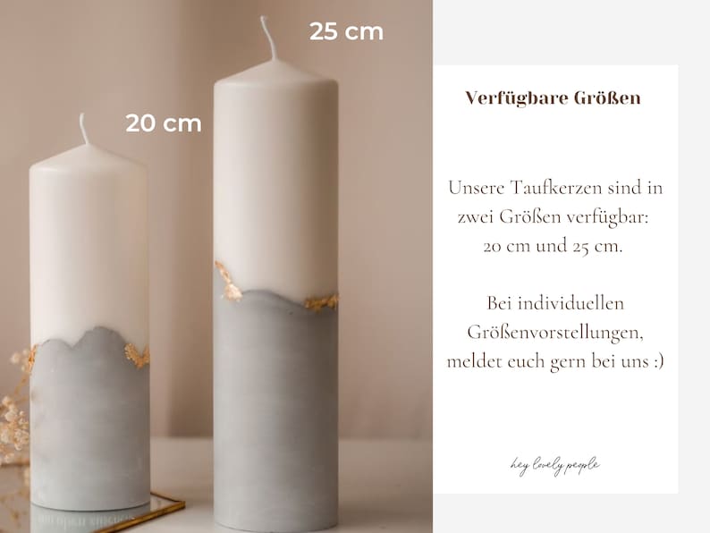 Taufkerze mit goldenen Taufsymbolen in verschiedenen Farben personalisiert Ein einzigartiges Accessoire für die Taufe R211-215 Bild 7