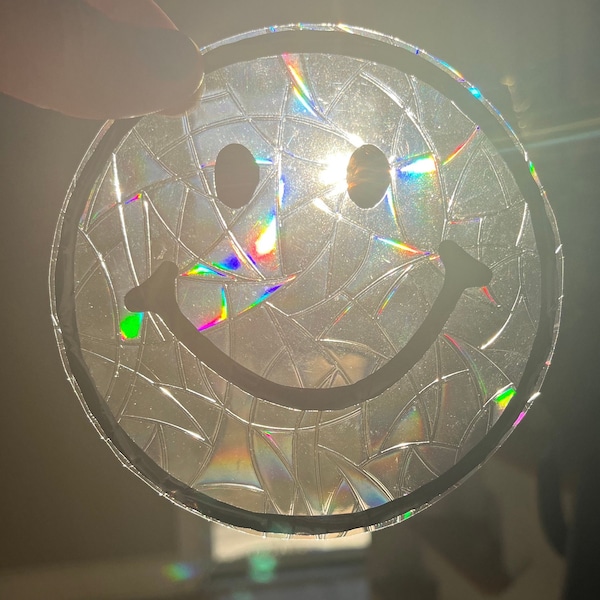 Smiley Rainbow Window Cling