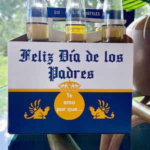 DIY Feliz Dia de los Padres, te amo porque, 6 razones empaque de cerveza