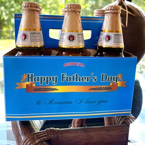 Étiquettes de bière 6 raisons pour lesquelles je t'aime pour la fête des pères, étiquettes vierges incluses