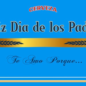 DIY Feliz Dia de los Padres, te amo porque, 6 razones empaque de cerveza