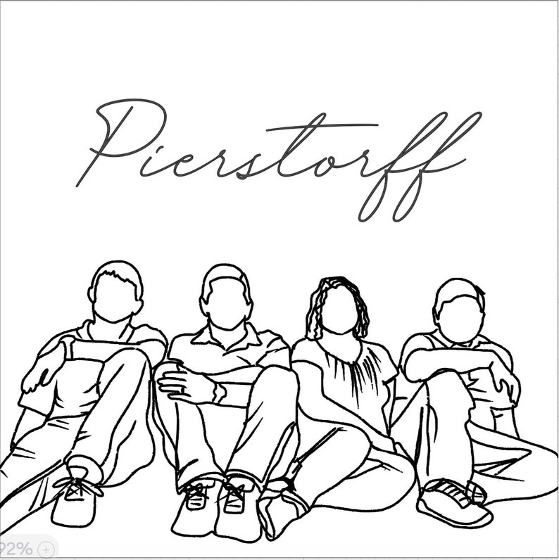 Digital Download Custom Line Work Art Ready in 24 Hours or Less - Etsy