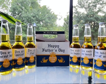 Father's Day 6 Reasons I Love You Beer Labels, blanks included (No Cricut Needed!)