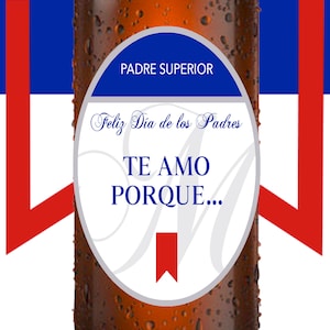 DIY Feliz Dia de los Padres, te amo porque, 6 razones empaque de cerveza
