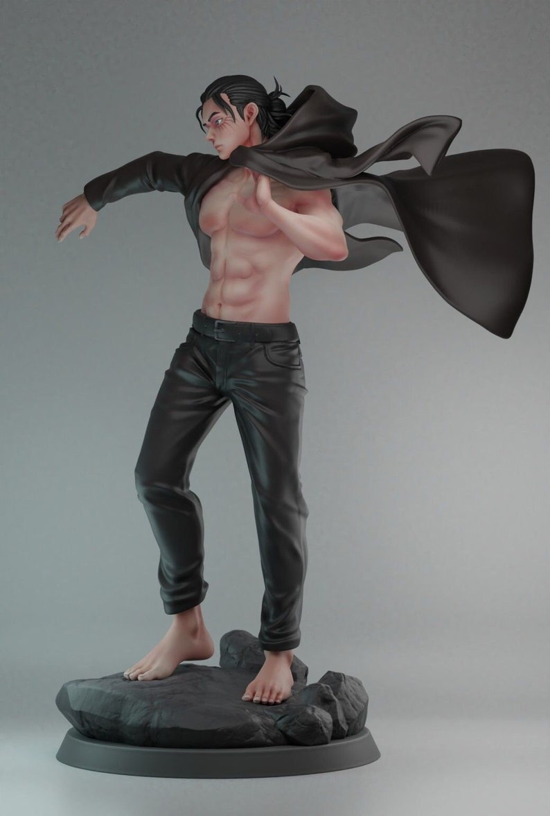 Eren Yeager Attack on Titan Figure Statue STL 3D Print Etsy UK