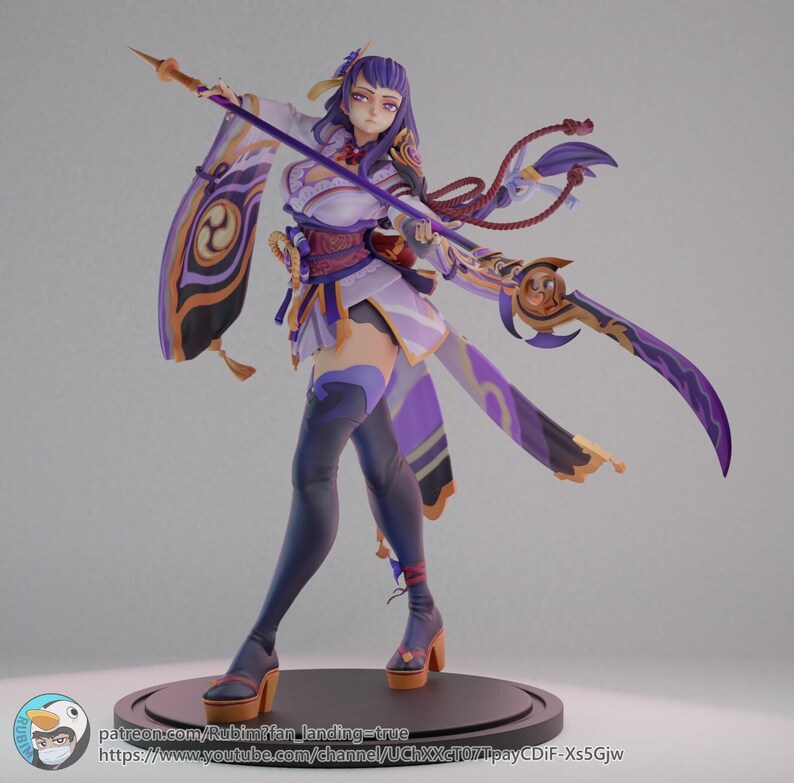 Raiden Shogun Genshin Impact Figure Statue STL 3D Print Etsy UK