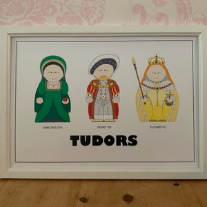 Tudors Print A4 size (Anne Boleyn/Henry VIII/Elizabeth I)