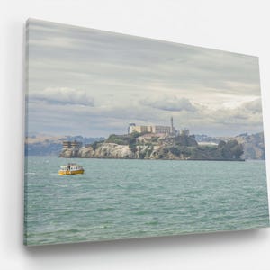 California San Francisco Bay Ocean Tug Boat Alcatraz Photo Pier 33 Historical Prison Wall Art Alcatraz Island Fine Art Prints